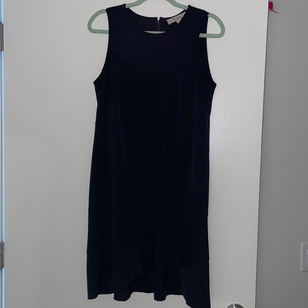 LOFT Navy Shift Sleeveless Mini Dress